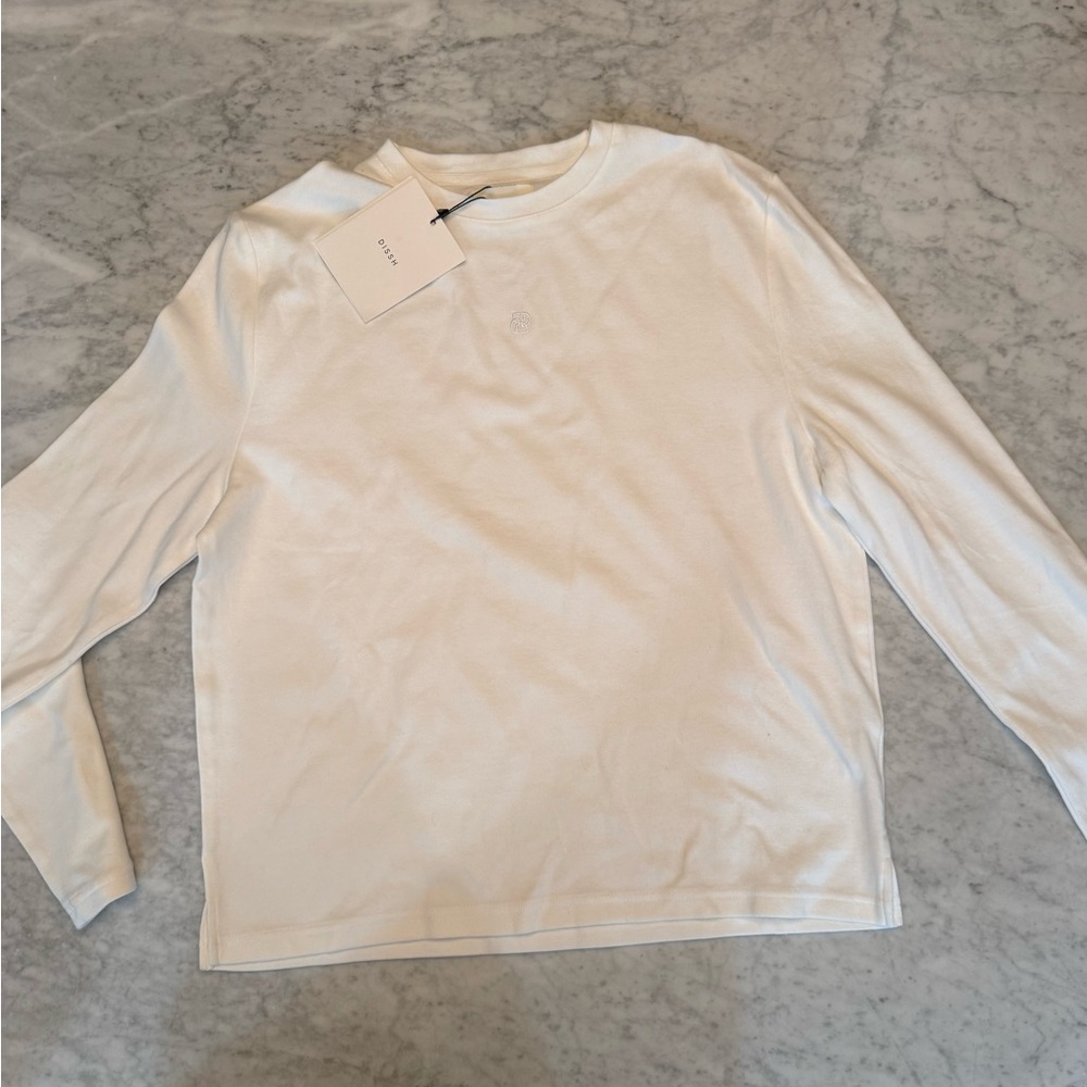 DISSH signature off white long sleeve size small NWT
